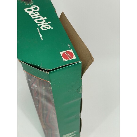 Happy Holidays Gala Special Edition Barbie Doll 1995 Mattel  1995 Happy Holidays Barbie NRFB Special Edition Green Tartan Plaid Holiday Doll